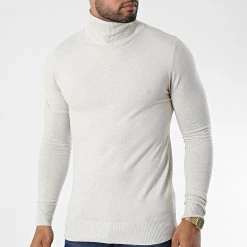 Le moins cher ✔️ Pull Col Roulé J663 Beige de Classic Series 🥰 -Classic Series Soldes classic series 338314 J663 1 20220923T152514 03