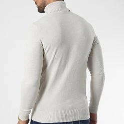 Le moins cher ✔️ Pull Col Roulé J663 Beige de Classic Series 🥰 -Classic Series Soldes classic series 338314 J663 1 20220923T152515 04