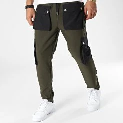 Coupon 🌟 Pantalon Cargo 7419 Vert Kaki de Classic Series 🎉