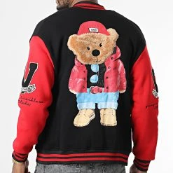 Le moins cher ✨ Veste Teddy 7422 Noir Rouge de Classic Series ✨ -Classic Series Soldes classic series 338330 7422 BLACK RED 20220926T155627 04