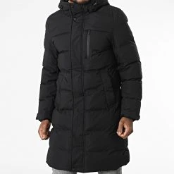 Grosses soldes ❤️ Doudoune Capuche 9351 Noir de Classic Series 👏