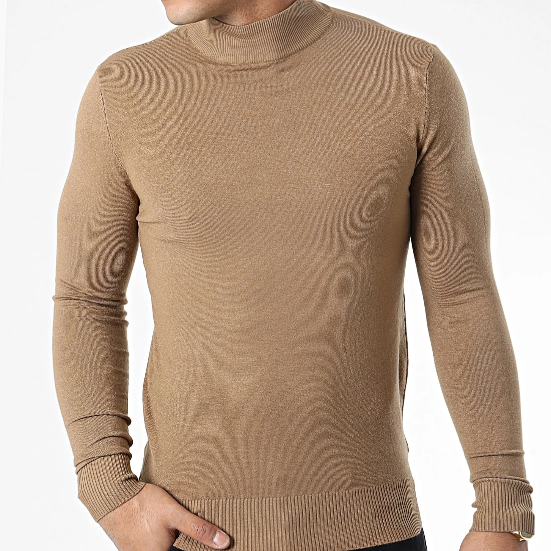 Remise ✔️ Pull Col Cheminée 665 Beige de Classic Series ⭐ 5 Remise ✔️ Pull Col Cheminée 665 Beige de Classic Series ⭐ – Image 3