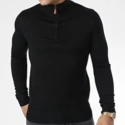 Nouveau ✨ Pull Col Zippé J666 Noir de Classic Series 🔔 8 Nouveau ✨ Pull Col Zippé J666 Noir de Classic Series 🔔 -Classic Series Soldes classic series 338479 J666 9 20220920T162136 03