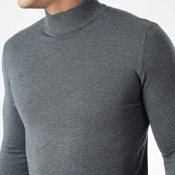 Meilleure affaire ✔️ Pull Col Cheminée 665 Gris Chiné de Classic Series 🔥 -Classic Series Soldes classic series 338486 J665 9 20220921T154457 02