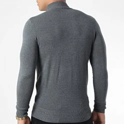 Meilleure affaire ✔️ Pull Col Cheminée 665 Gris Chiné de Classic Series 🔥 -Classic Series Soldes classic series 338486 J665 9 20220921T154500 04