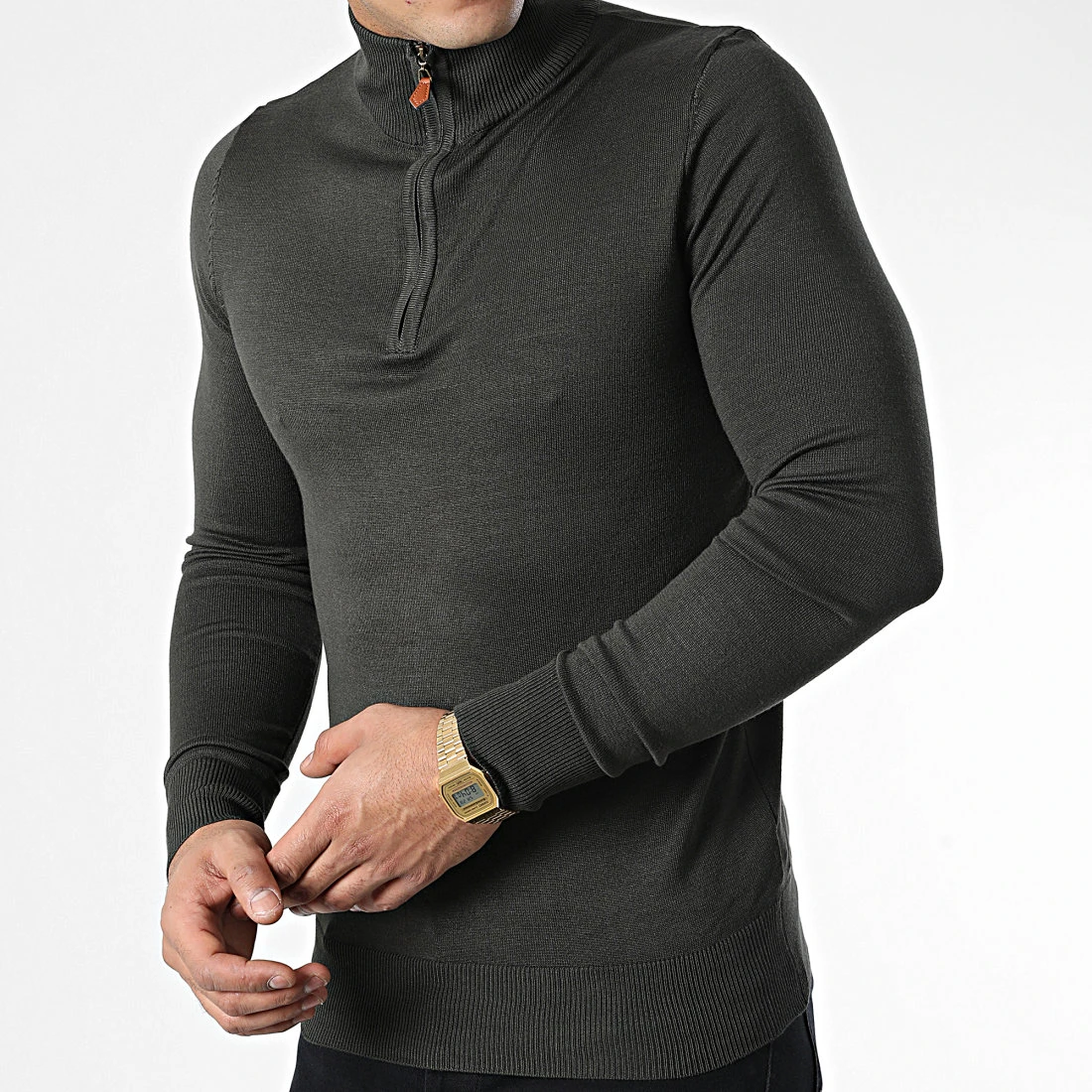 Top 10 ❤️ Pull Col Zippé J666 Vert Kaki de Classic Series ⌛ 5 Top 10 ❤️ Pull Col Zippé J666 Vert Kaki de Classic Series ⌛ – Image 3