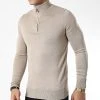 Promo 💯 Pull Col Zippé J666 Beige de Classic Series 💯 -Classic Series Soldes classic series 338493 J666 2 20220921T154638 01