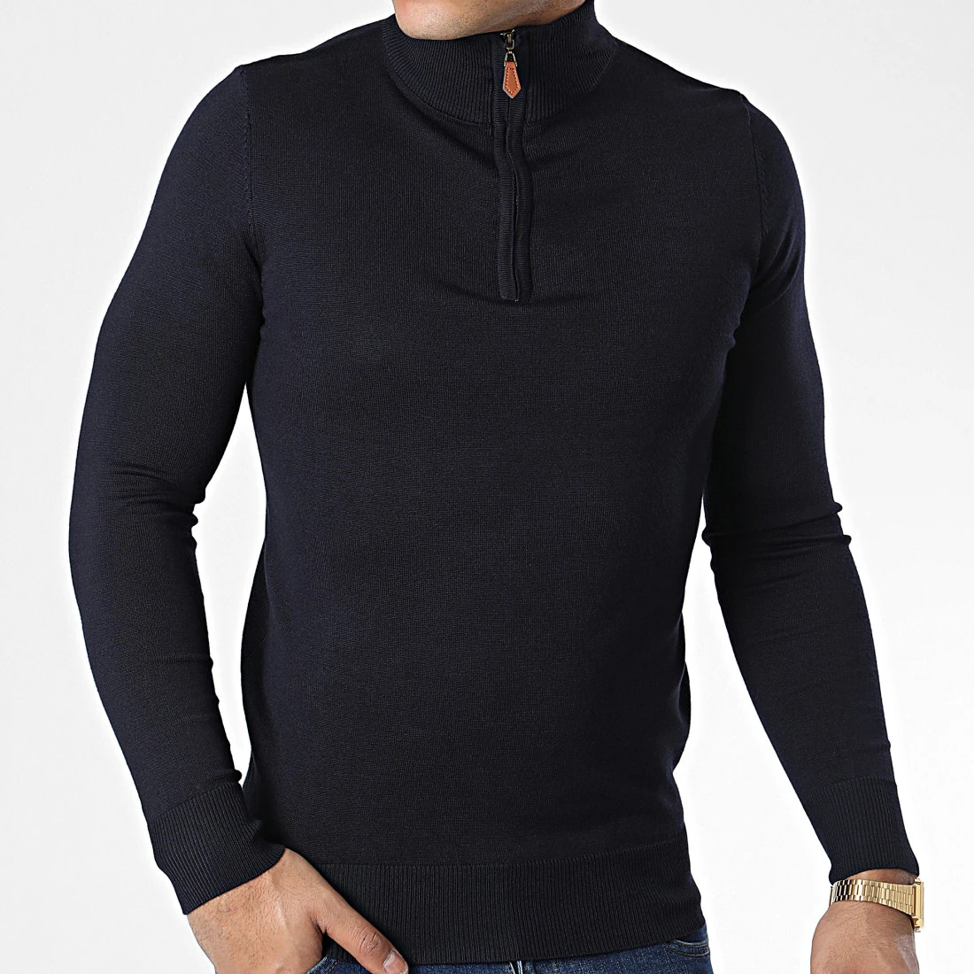 Top 10 💯 Pull Col Zippé J666 Bleu Marine de Classic Series ✨ 5 Top 10 💯 Pull Col Zippé J666 Bleu Marine de Classic Series ✨ – Image 3