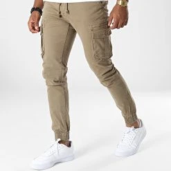 Tout neuf ⌛ Pantalon Cargo 7685 Beige Kaki de Classic Series 🛒