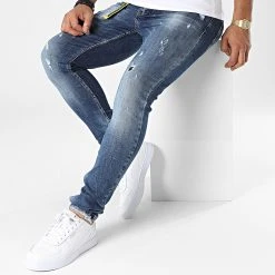Meilleur prix 🔔 Jean Slim 53-01B Bleu Denim de Classic Series 👏 -Classic Series Soldes classic series 338709 53 01B 20220929T092423 03