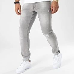 Promo 🥰 Jean Slim D-3223 Gris de Classic Series 🌟