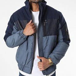 De gros ❤️ Veste Zippée 211 Gris Bleu Marine Denim de Classic Series 🔔