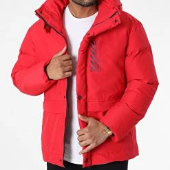 Budget 🌟 Doudoune Capuche 210 Rouge de Classic Series ❤️