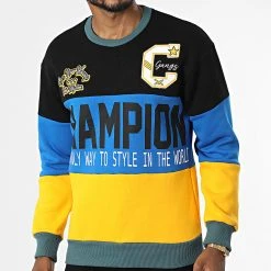 Acheter 🎁 Sweat Crewneck 1136 Jaune Bleu Roi Noir de Classic Series 👏 -Classic Series Soldes classic series 340751 GK 1136 SIYAH 20220929T161042 04