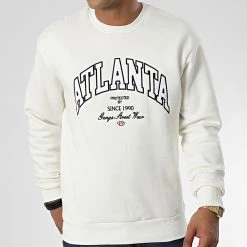 Le moins cher ❤️ Sweat Crewneck 1122 Beige Clair de Classic Series ⌛ -Classic Series Soldes classic series 340769 GK 1122 EKRU 20221006T151728 03