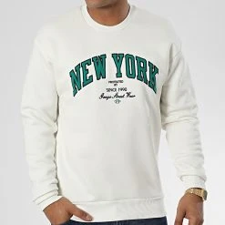 Offres 🎁 Sweat Crewneck 1124 Beige de Classic Series 🎉 -Classic Series Soldes classic series 340773 GK 1124 EKRU 20221006T151929 03