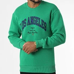Sortie 🔔 Sweat Crewneck 1120 Vert de Classic Series 💯 -Classic Series Soldes classic series 340777 GK 1120 BENETTON 20220929T161058 03