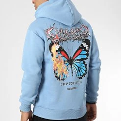 Grosses soldes ⭐ Sweat Capuche 1126 Bleu Clair de Classic Series 🎁