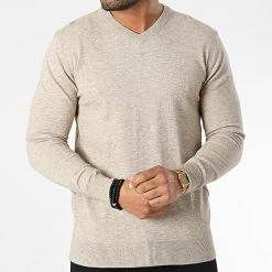 Coupon ❤️ Pull Col V 6745 Beige de Classic Series 🤩 -Classic Series Soldes classic series 342223 6745 BEIGE 20221020T135040 03