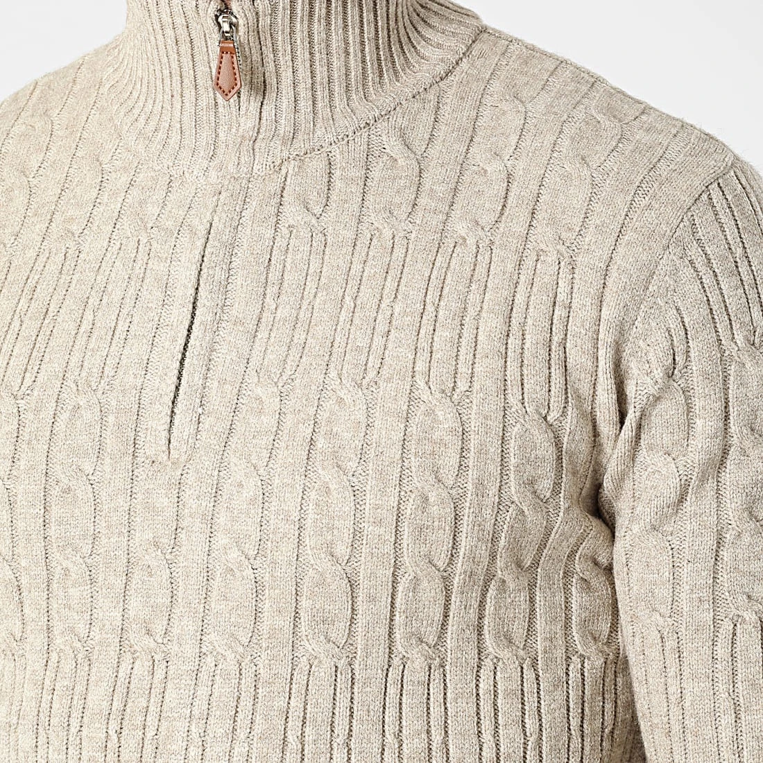 Sortie ❤️ Pull Col Zippé 6852 Beige de Classic Series ⭐ 4 Sortie ❤️ Pull Col Zippé 6852 Beige de Classic Series ⭐ – Image 2