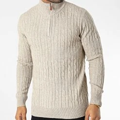 Sortie ❤️ Pull Col Zippé 6852 Beige de Classic Series ⭐ 8 Sortie ❤️ Pull Col Zippé 6852 Beige de Classic Series ⭐ -Classic Series Soldes classic series 342232 6852 BEIGE 20221020T135059 03