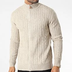 Vente flash 👏 Gilet Zippé 6855 Beige de Classic Series ✨