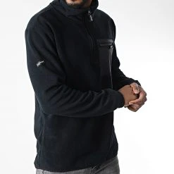 Coupon 👏 Sweat Polaire Col Zippé DP-10022-005 Noir de Classic Series ⭐ -Classic Series Soldes classic series 342296 DP 10022 005 435 20221021T152709 03