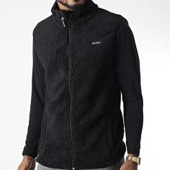 Nouveau ✔️ Veste Zippée Sans Manches DP-10022-007 Noir de Classic Series 🎁