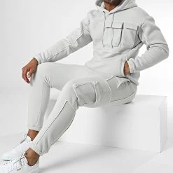 Vente flash ✔️ Ensemble De Survetement 1108 Gris de Classic Series ✔️