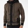 Coupon 🎉 Gilet Zippé Capuche 3007 Noir Camel de Classic Series 👍