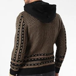 Coupon 🎉 Gilet Zippé Capuche 3007 Noir Camel de Classic Series 👍 -Classic Series Soldes classic series 342498 3007 CAMEL 20221007T160748 04