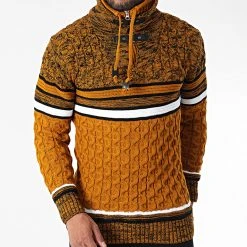 Vente flash 🥰 Pull Col Montant 5013 Orange de Classic Series 🔔