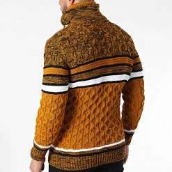 Vente flash 🥰 Pull Col Montant 5013 Orange de Classic Series 🔔 -Classic Series Soldes classic series 342504 5013 YELLOW 20221007T161014 04