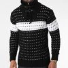 Le moins cher 🔥 Pull Col Montant 5011 Noir de Classic Series 🎁 -Classic Series Soldes classic series 342510 5011 BLACK WHITE 20221007T155721 01