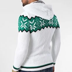 Budget ✔️ Gilet Zippé Capuche 3008 Beige Clair Vert de Classic Series ✔️ -Classic Series Soldes classic series 342555 3008 VERT 20221007T155004 04