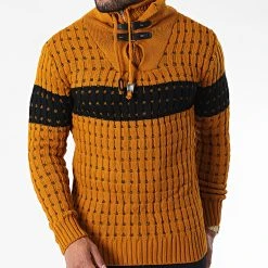 Tout neuf 🎁 Pull Col Montant 5011 Orange de Classic Series 👍 -Classic Series Soldes classic series 342557 5011 MOUTARDE 20221007T160919 03