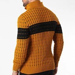 Tout neuf 🎁 Pull Col Montant 5011 Orange de Classic Series 👍 -Classic Series Soldes classic series 342557 5011 MOUTARDE 20221007T160920 04