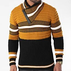 Sortie 👍 Pull Col Amplified 5007 Noir Orange de Classic Series 😍 -Classic Series Soldes classic series 342559 5007 MOUTARDE 20221007T160838 03