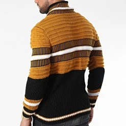 Sortie 👍 Pull Col Amplified 5007 Noir Orange de Classic Series 😍 -Classic Series Soldes classic series 342559 5007 MOUTARDE 20221007T160839 04