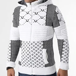 Nouveau 🔔 Gilet Zippé Capuche 3013 Beige Clair Noir de Classic Series ✨ 8 Nouveau 🔔 Gilet Zippé Capuche 3013 Beige Clair Noir de Classic Series ✨ -Classic Series Soldes classic series 342560 3013 WHITE 20221007T160456 03