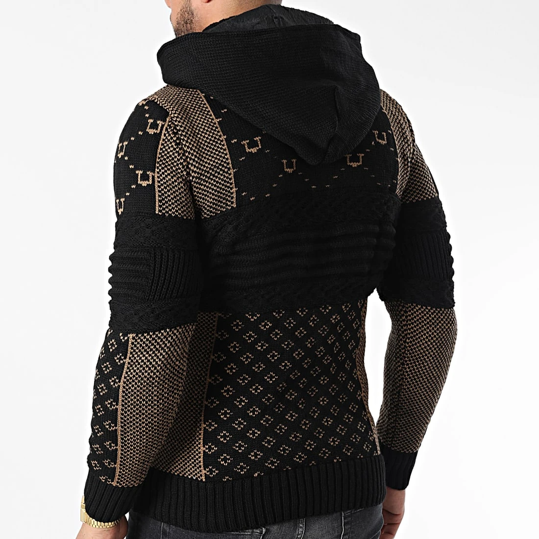 Meilleure vente 🔥 Gilet Zippé Capuche 3013 Noir Camel de Classic Series 👍 6 Meilleure vente 🔥 Gilet Zippé Capuche 3013 Noir Camel de Classic Series 👍 – Image 4