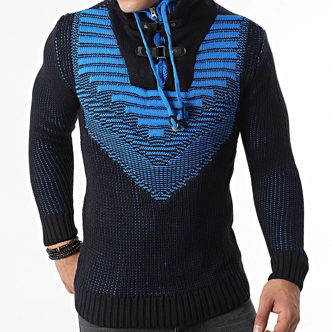 De gros 🧨 Pull Col Montant 5017 Bleu Marine Bleu Clair de Classic Series ✨ 5 De gros 🧨 Pull Col Montant 5017 Bleu Marine Bleu Clair de Classic Series ✨ – Image 3
