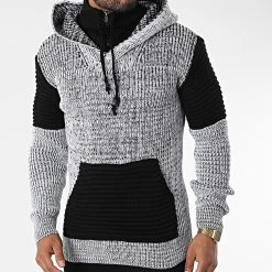 Meilleure vente 😍 Pull Capuche 5008 Blanc Chiné de Classic Series ⭐ -Classic Series Soldes classic series 342594 5008 WHITE 20221007T155214 03