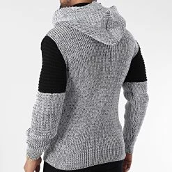 Meilleure vente 😍 Pull Capuche 5008 Blanc Chiné de Classic Series ⭐ -Classic Series Soldes classic series 342594 5008 WHITE 20221007T155215 04