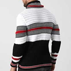 Grosses soldes 🌟 Pull Col Amplified 5007 Noir Blanc Rouge de Classic Series ⭐ -Classic Series Soldes classic series 342607 5007 RED 20221007T155425 04