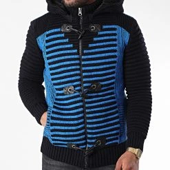 Le moins cher 🔥 Gilet Zippé Capuche 3005 Bleu Marine Bleu Clair de Classic Series ⭐