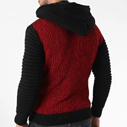 Grosses soldes 🤩 Gilet Zippé Capuche 3005 Noir Rouge de Classic Series ✔️ -Classic Series Soldes classic series 342662 3005 RED 20221007T160717 04