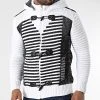 Offres ❤️ Gilet Zippé Capuche 3005 Beige Clair Noir de Classic Series ✨ -Classic Series Soldes classic series 342663 3005 WHITE BLACK 20221007T155032 01