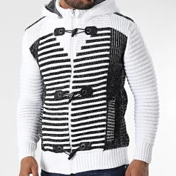 Offres ❤️ Gilet Zippé Capuche 3005 Beige Clair Noir de Classic Series ✨