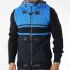 Coupon ✔️ Gilet Zippé Capuche 3012 Bleu Marine Bleu Clair de Classic Series ✔️